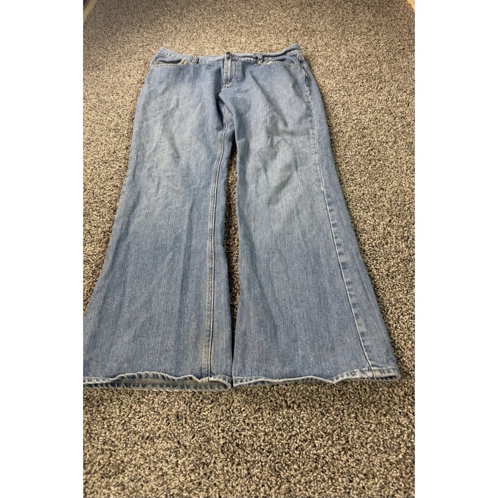 Vintage Y2K Old Navy Low Rise Bootcut Jeans Women's Size 16 Blue Baggy